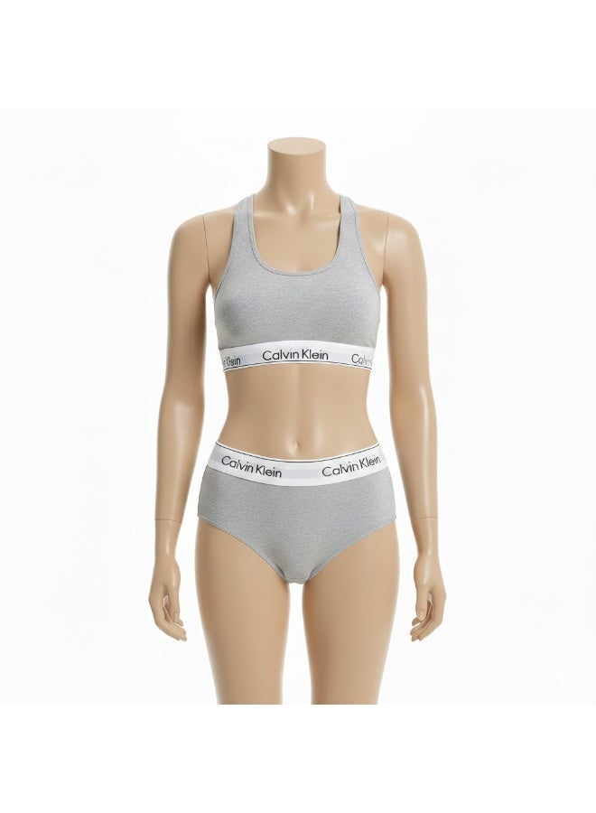 Calvin Klein Performance Women's 3-Piece Sports Set (Bra + Hot Shorts + panty ) – Comfortable Stretch Cotton Fabric – Ideal for Sports and Everyday Wear – Size M - Image 3